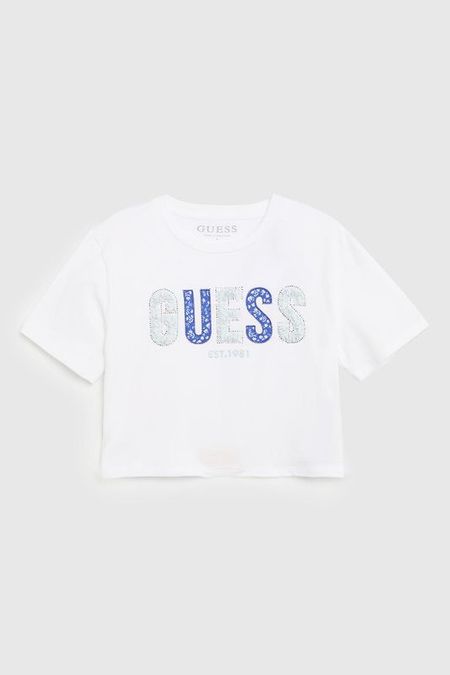 Футболка хлопковая с принтом Guess