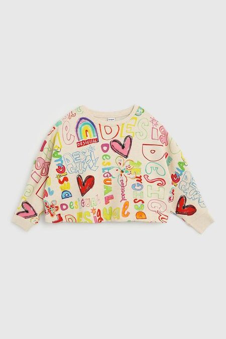 Свитшот хлопковый с принтом Desigual
