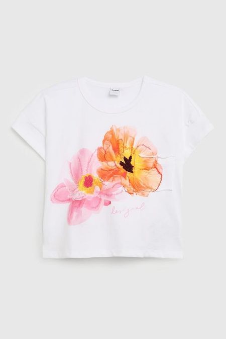 Футболка хлопковая с принтом Desigual
