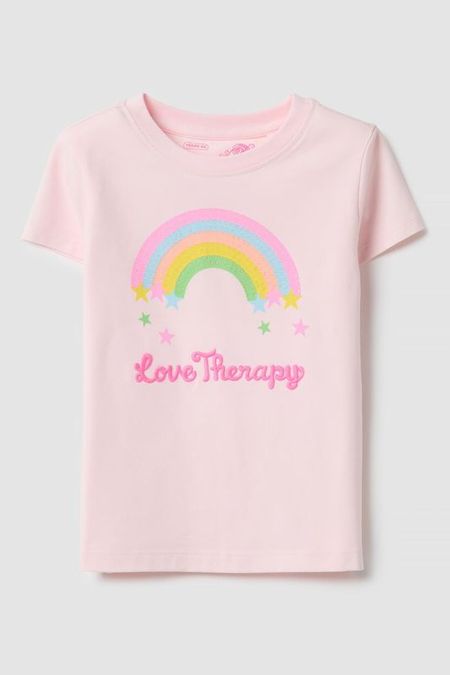 Футболка хлопковая с принтом LOVE THERAPY