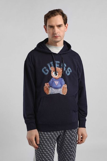 Худи хлопковое с логотипом Guess