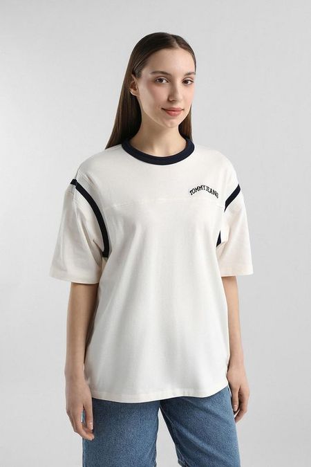 Футболка хлопковая свободного кроя Tommy Jeans