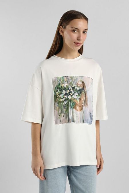 Футболка хлопковая с принтом Счастье ARTOGRAPH