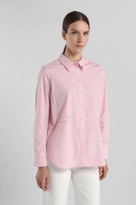 Рубашка хлопковая в полоску Smith&Soul