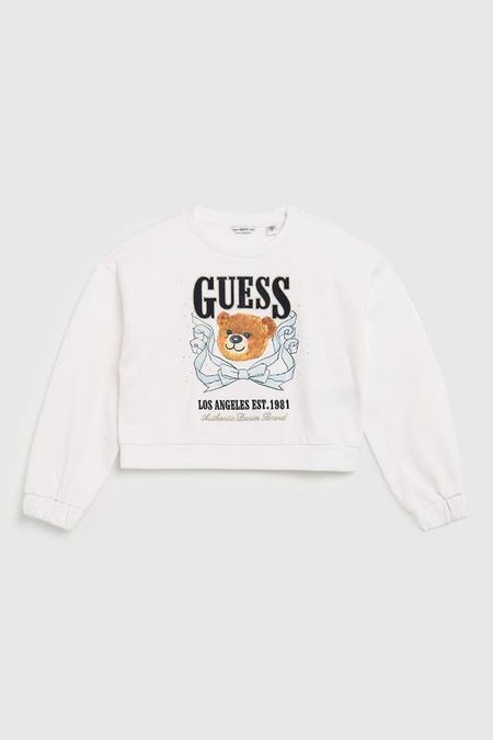Свитшот хлопковый с принтом Guess