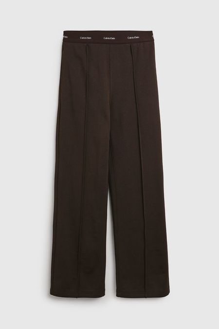 Брюки хлопковые на эластичном поясе Calvin Klein Jeans