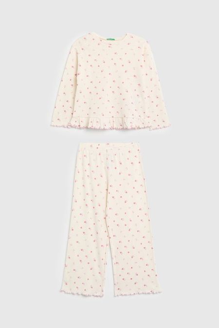 Пижама хлопковая с принтом Benetton Undercolors