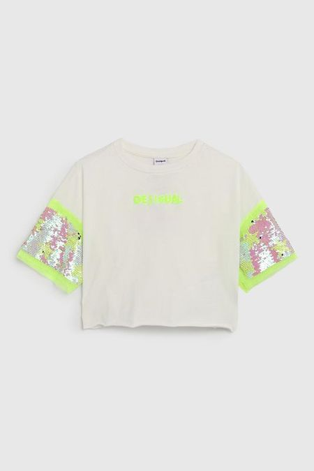 Футболка хлопковая с пайетками Desigual