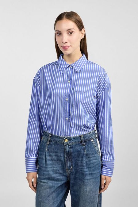 Рубашка хлопковая в полоску Tommy Hilfiger