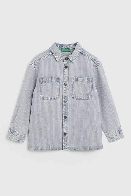 Рубашка джинсовая с карманами Benetton