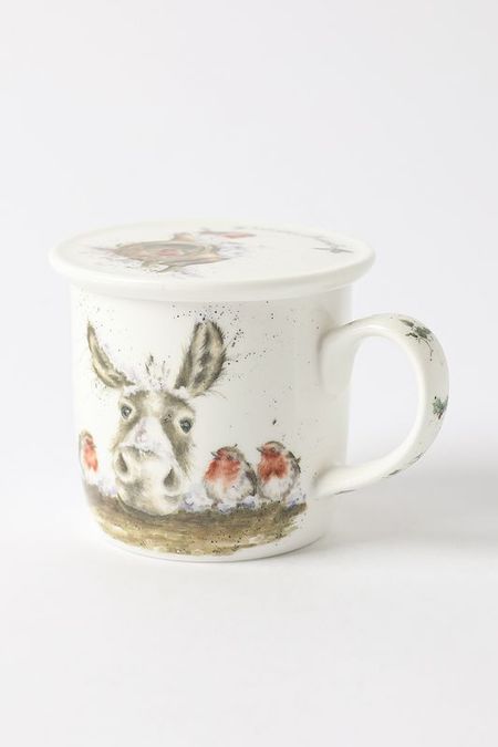 Набор фарфоровый из кружки и подставки Wrendale Xmas Royal Worcester