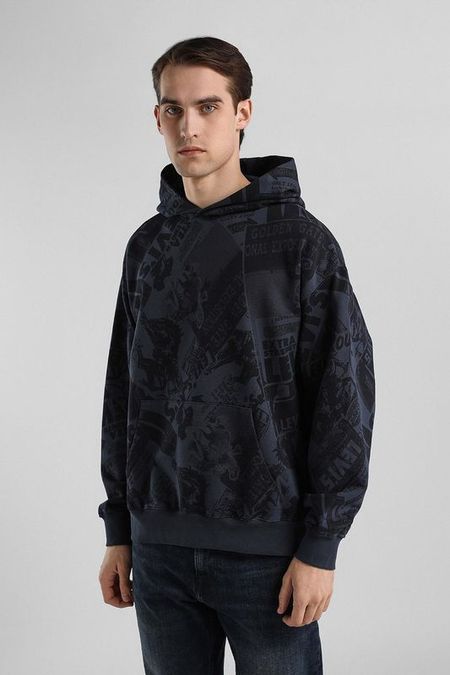 Худи хлопковое с принтом LEVI'S