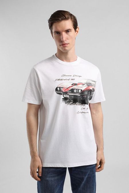 Футболка хлопковая с принтом Guess