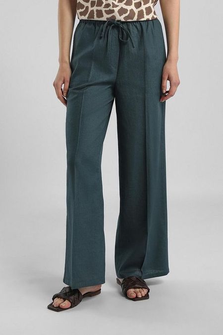 Брюки из смесового льна на кулиске Calvin Klein Jeans