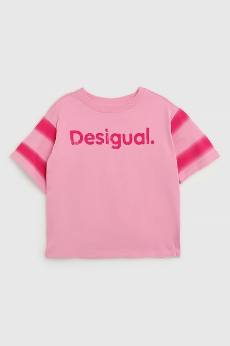 Футболка хлопковая с логотипом Desigual