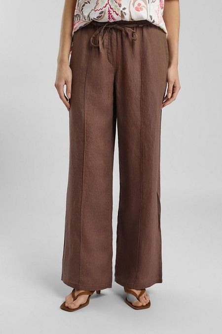 Брюки льняные на кулиске с разрезами на брючинах Gerry Weber