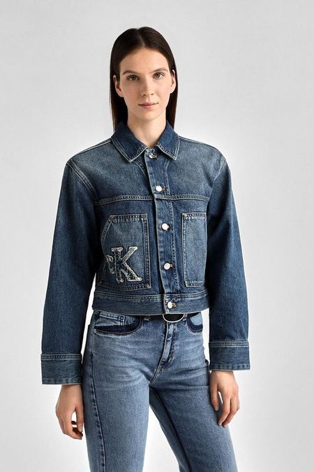 Куртка джинсовая укороченного кроя Calvin Klein Jeans