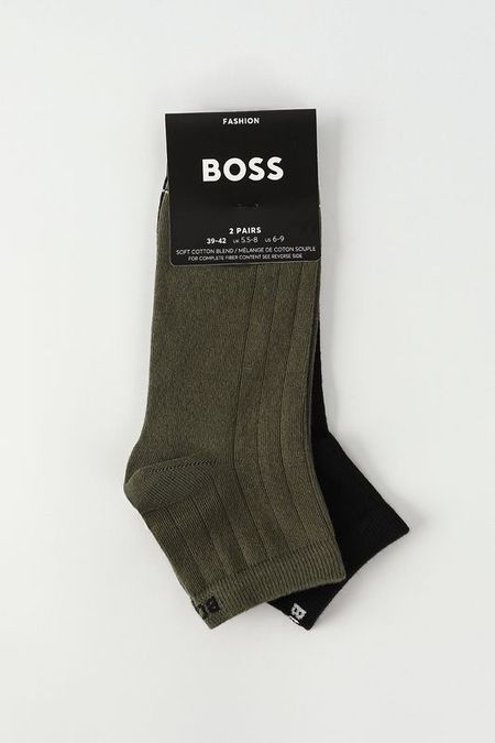 Набор из 2 пар укороченных хлопковых носков BOSS
