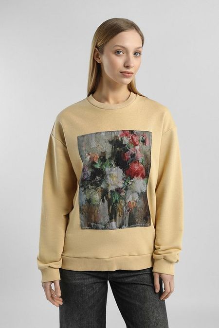 Свитшот хлопковый с принтом ARTOGRAPH