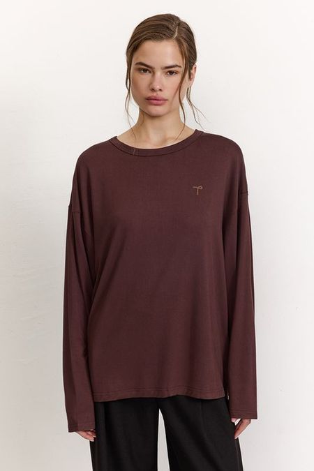Лонгслив свободного кроя TOPTOP