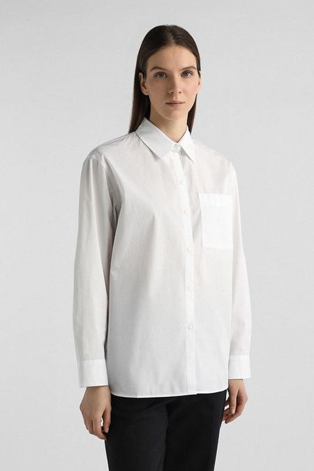 Рубашка хлопковая свободного кроя Calvin Klein Jeans