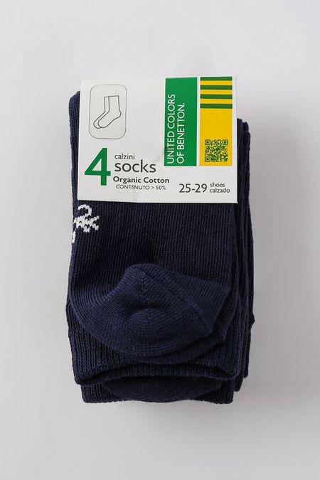 Набор из 4 пар хлопковых носков Benetton Undercolors