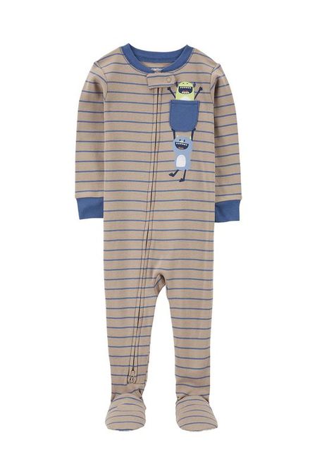 Комбинезон хлопковый спальный на молнии Carter's