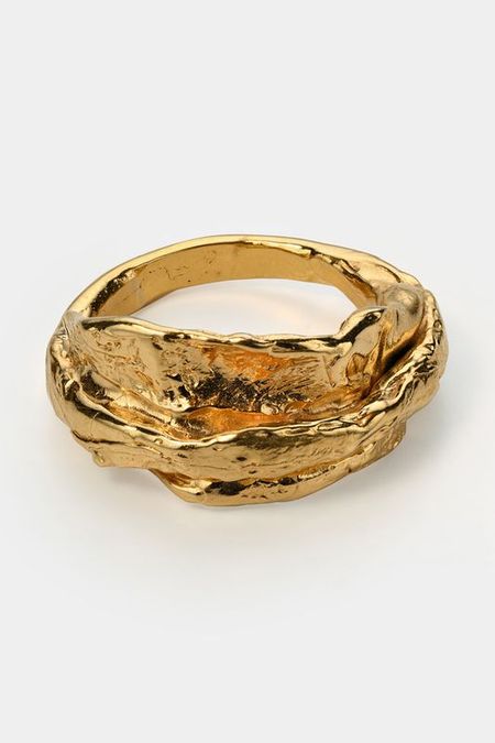 Позолоченное кольцо на мизинец RINGSTONE