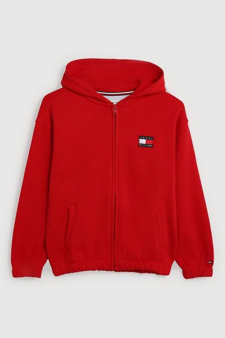 Толстовка хлопковая с капюшоном на молнии Tommy Hilfiger