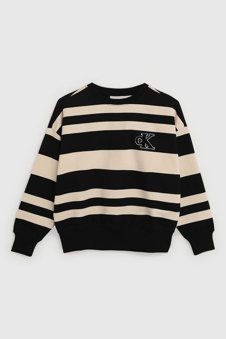 Свитшот хлопковый в полоску Calvin Klein Jeans