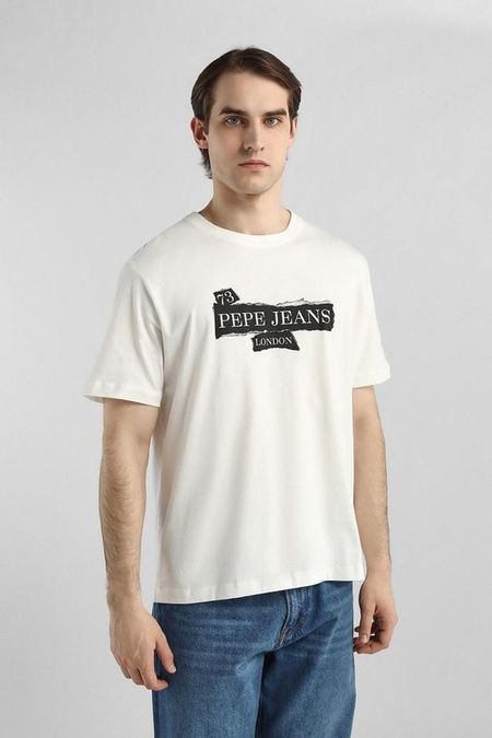 Футболка хлопковая с логотипом PEPE JEANS