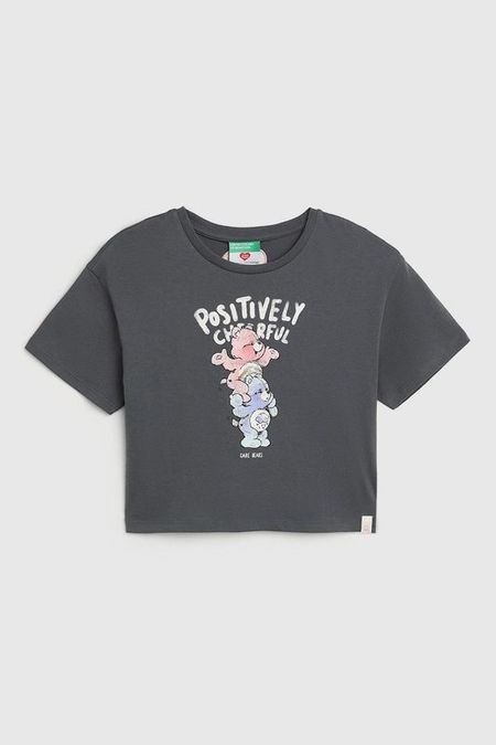 Футболка хлопковая с принтом Benetton