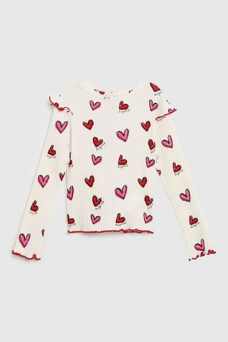 Лонгслив хлопковый с рюшами Desigual