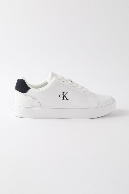 Кеды кожаные с логотипом Calvin Klein