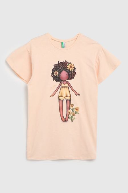 Ночная сорочка хлопковая с принтом Benetton Undercolors