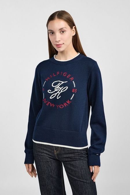 Джемпер хлопковый с логотипом Tommy Hilfiger