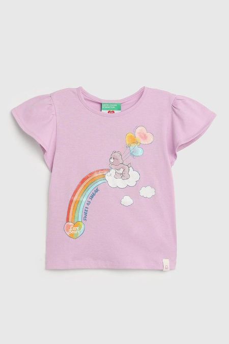 Футболка хлопковая с принтом Benetton