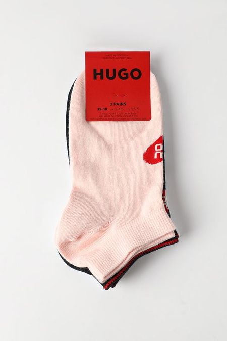 Набор из 3 пар коротких хлопковых носков HUGO