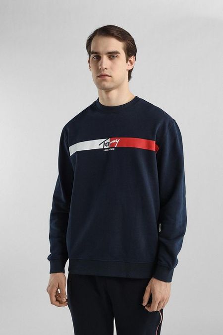 Свитшот хлопковый с логотипом Tommy Jeans