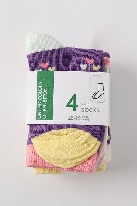 Набор из 4 пар хлопковых носков Benetton Undercolors
