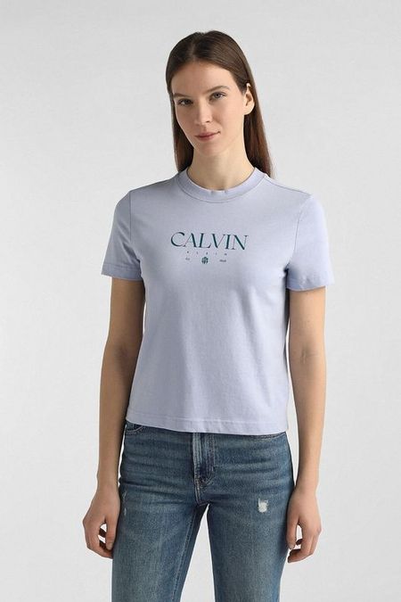 Футболка хлопковая с логотипом Calvin Klein Jeans