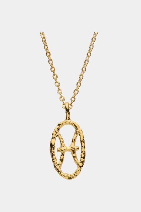 Позолоченная подвеска знак зодиака Рыбы RINGSTONE