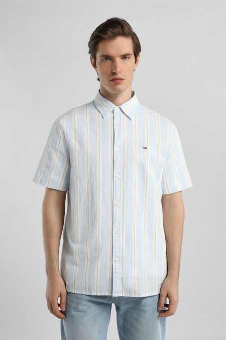 Рубашка хлопковая с коротким рукавом Tommy Jeans