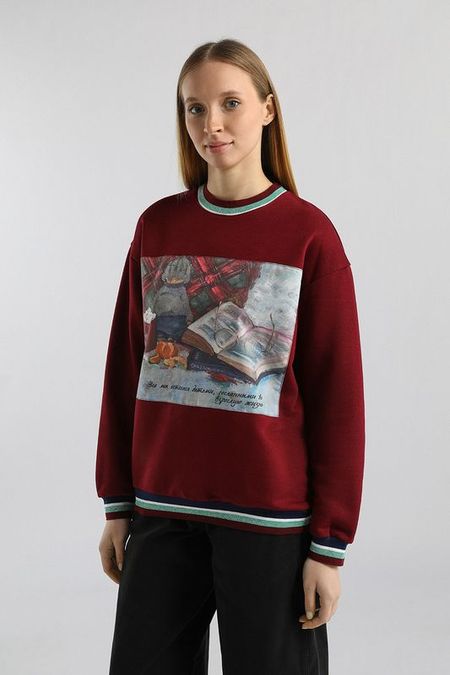 Свитшот хлопковый с принтом ARTOGRAPH