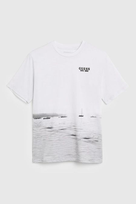 Футболка хлопковая с принтом Guess