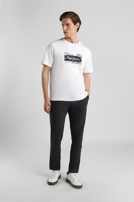 Футболка хлопковая с логотипом PEPE JEANS