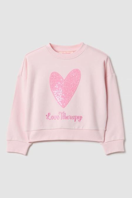 Свитшот хлопковый с принтом LOVE THERAPY