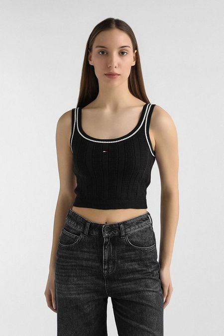 Топ вязаный укороченный Tommy Jeans
