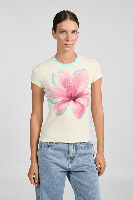 Футболка хлопковая с принтом Desigual