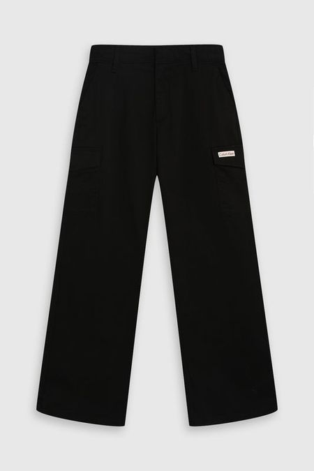 Брюки хлопковое прямого кроя Calvin Klein Jeans